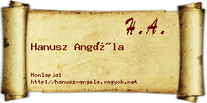 Hanusz Angéla névjegykártya
